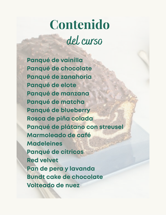 Curso online: Panqués caseros y profesionales