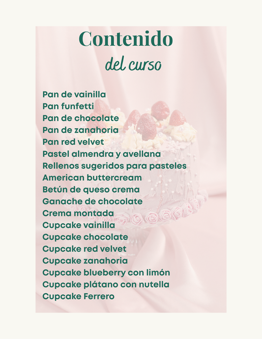 Curso online: Aprende a hacer pasteles desde cero