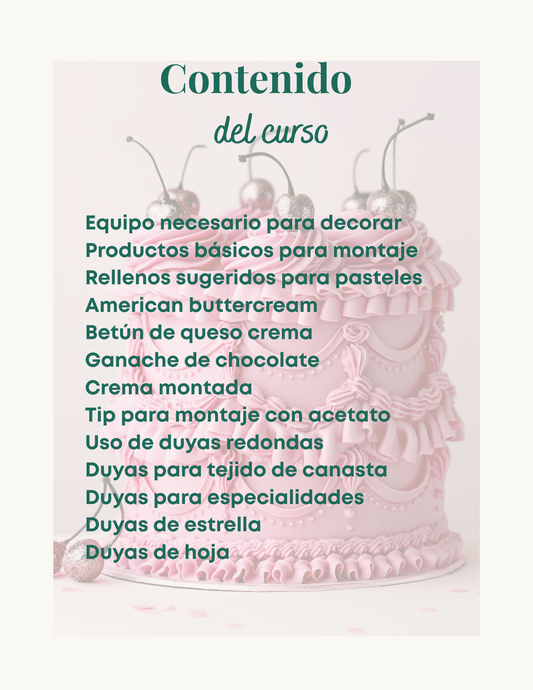 Curso online: Pasteles II – Decoración y montaje profesional